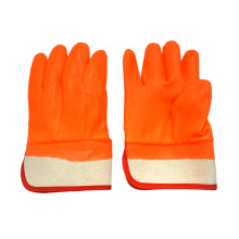 Guanti di protezione a mano resistenti alcali in PVC fluorescente