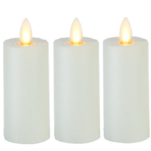 Ivory Moving Wick luminara votive candle set