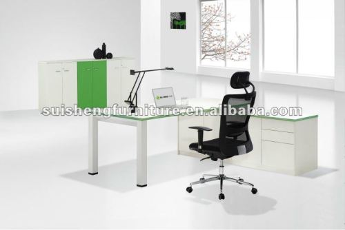 White style laminate office furniture executive desk