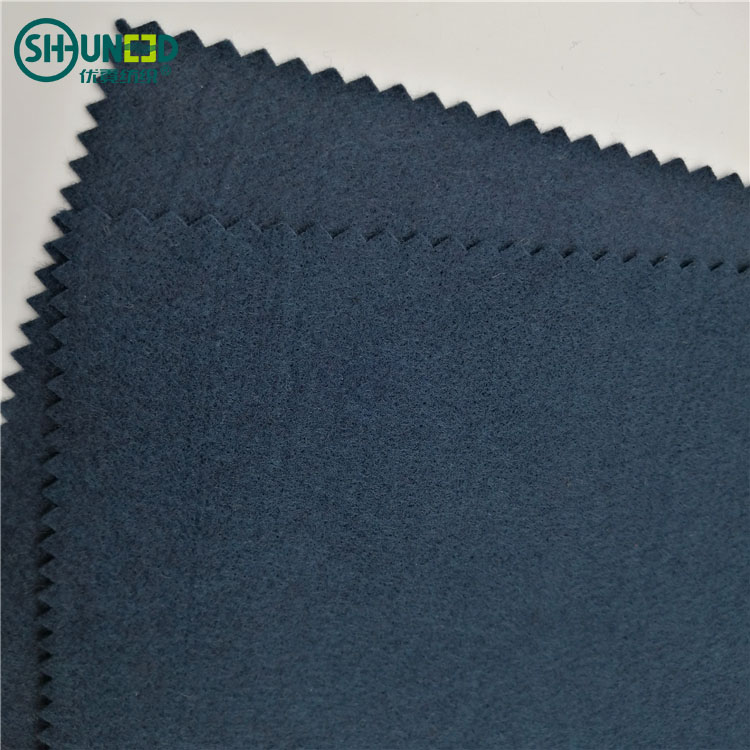 Dark Blue 200gsm Polyester Collar Container Under Collar Felt Fabric for Clothing Collar