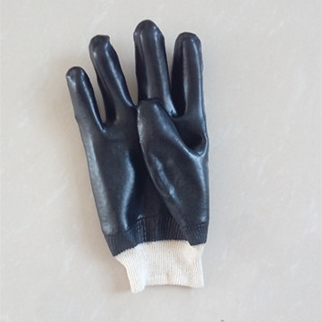 Μαύρο Pvc Jersey Liner.Glove. Ομαλό φινίρισμα