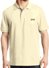 Men's plain deck Polo shirt with short sleeves
