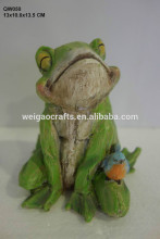 Hand carved garden decorative resin frogs