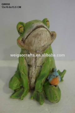 Hand carved garden decorative resin frogs