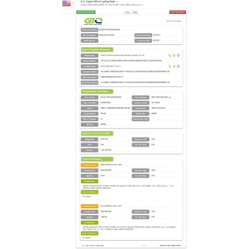 Datos de importación de carbonato de bario de EE. UU.