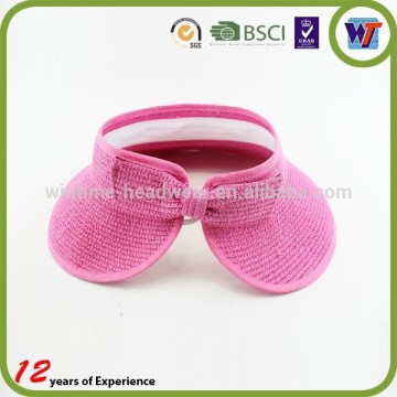 Wholesale custom waterproof sun visor cap short plaid visor caps