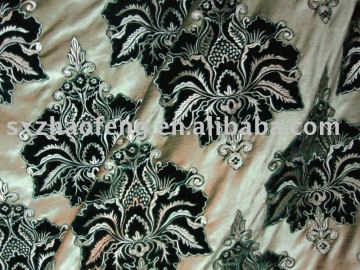 velvet embroidery fabric
