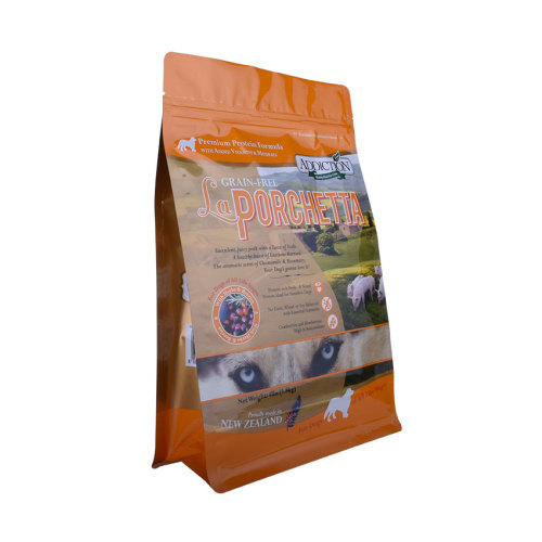 Impression personnalisée Côté carré inférieur Pet Food Emballage Sac à fond carré 5 ~ 10 kg en compostable