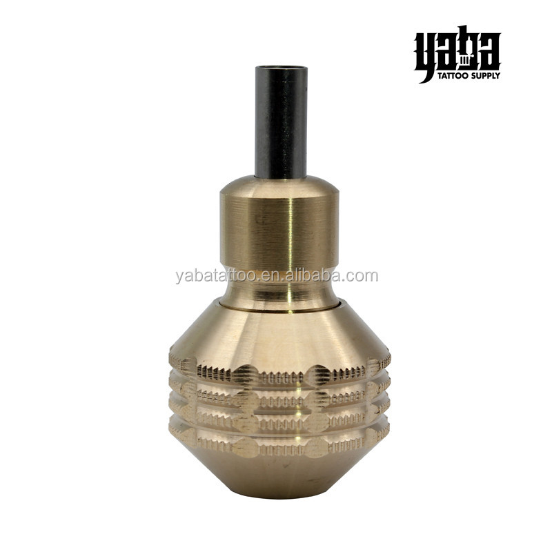 YaBa Round & Diamond Self-locking Copper Tattoo Machine Handle Tattoo Grip Tube