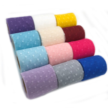 10Yard 7.5cm/15cm 15Colors Hot Sale Dot Net Yarn Ribbon Lace Tulle Mesh Fabric DIY Material Accessories Geometric