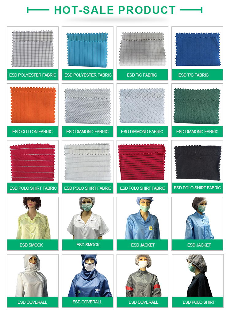 One Stop ESD Cleanroom Services Anti-static Head Cap Dress for Industrial Use