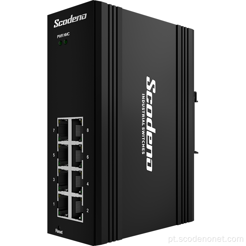 Switch Industrial Managed com 8 100/1000Base-T Gigabit Port