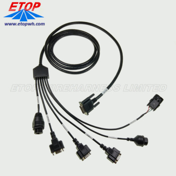 Konektor RJ45 Overmolded dan Harness Kawat D-sub yang Dibentuk