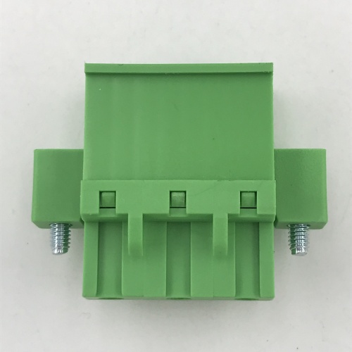 Pluggable female terminal block with flange ears