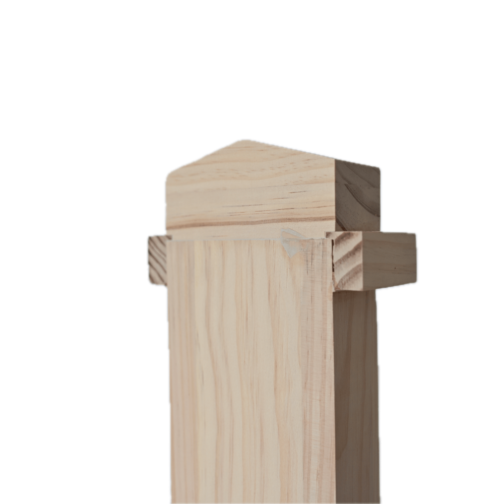 Square Newel Post - Beech Wood Glossy Finish