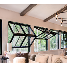 Aluminum Alloy Kitchen Window - Vertical Folding Single Pane