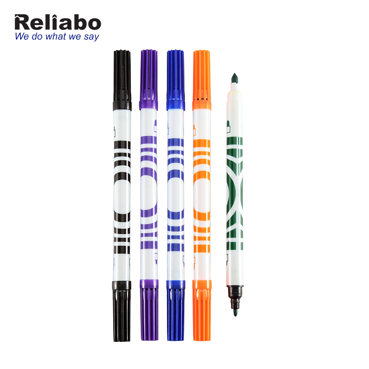 Reliabo Super September Kids Painting Double Tips Multi-Color Art Watercolor Brush