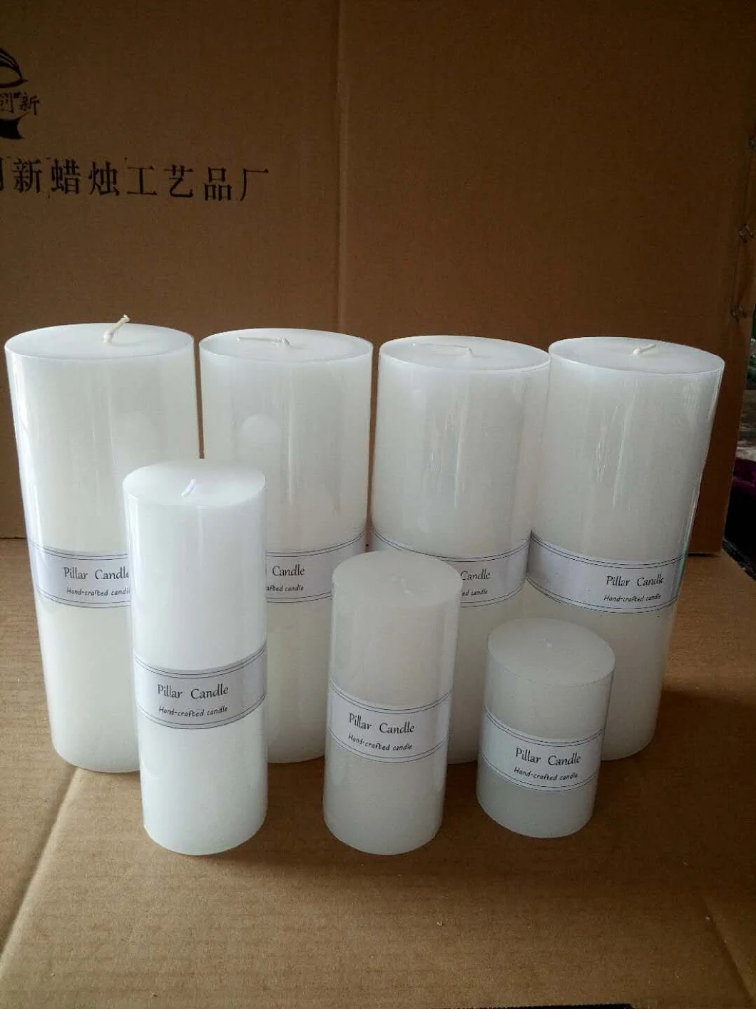 Home Decoration White Wax Pillar Candles