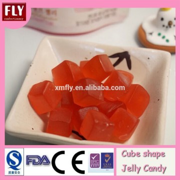 Mini Cube Soft Jelly Candy, Colorful Fruit flavour Jelly Candy
