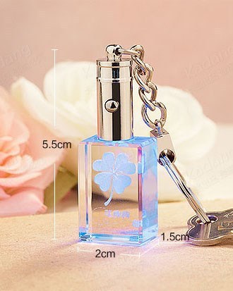 Beautiful crystal clear keychain glass keychain for decoration