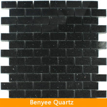 Black composite quartz shower stone wall panel