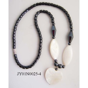 Collier de coquille de perle d&#39;hématite