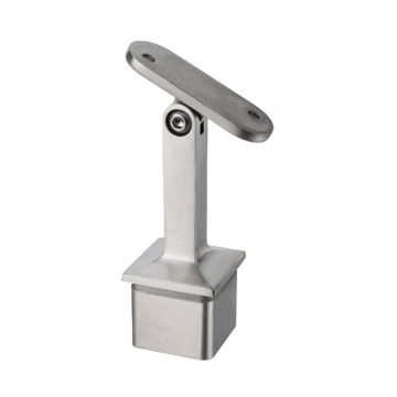 Custom adjustable square handrail end bracket