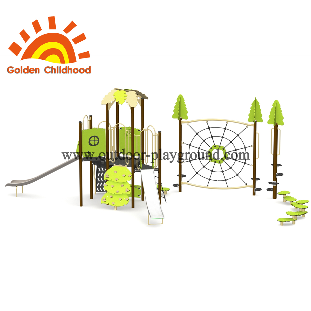 Simple Green Style Outdoor Playground Equipment For Children