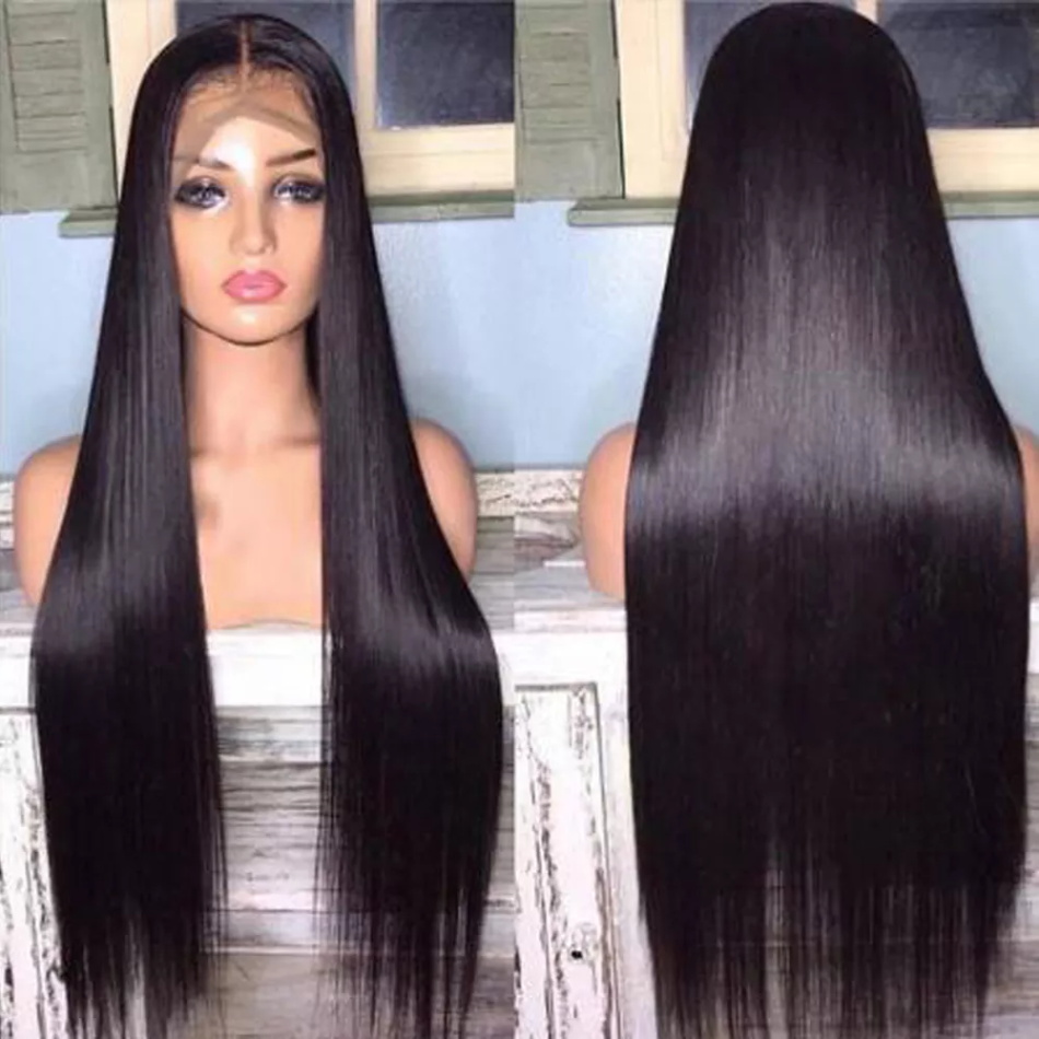 Straight 13X4 Lace Front Human Hair Wigs HD Transparent Lace Frontal Human Hair Wigs Peruvian Straight Remy Wigs For Black Women