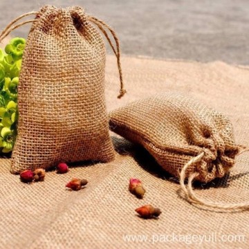 jute burlap drawstring bags