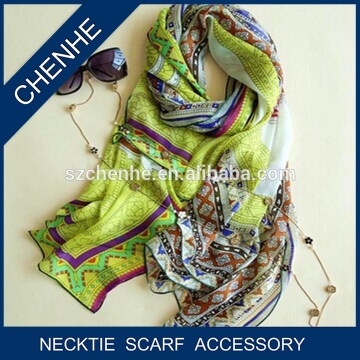 digital print custom design silk scarf