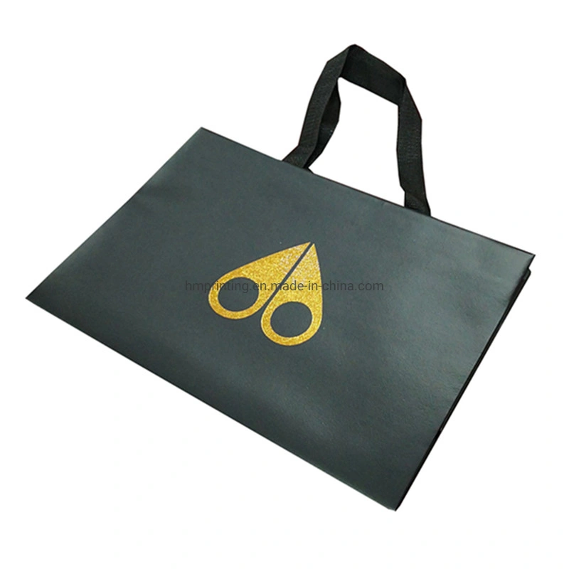 Custom Printed Large Handmade Paper Bags Designs Flat Bottom Apparel Packaging Paper Gift Bag Wholesale