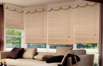 Blackout bamboo roller blinds