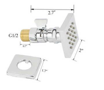 Chrome Finish Shower Body Sprays with Massage Nozzle Jet and Flow Control