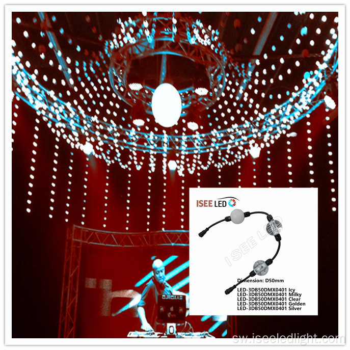 DMX Video 3D LED Mpira Sphere String Curtain