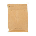 Biodegradable flat bottom coffee bag kraft paper packaging bag