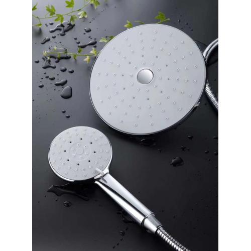 Cabezal de ducha ponish cromado para baño con válvula de desvío de agua de ducha de plástico abs ajustable