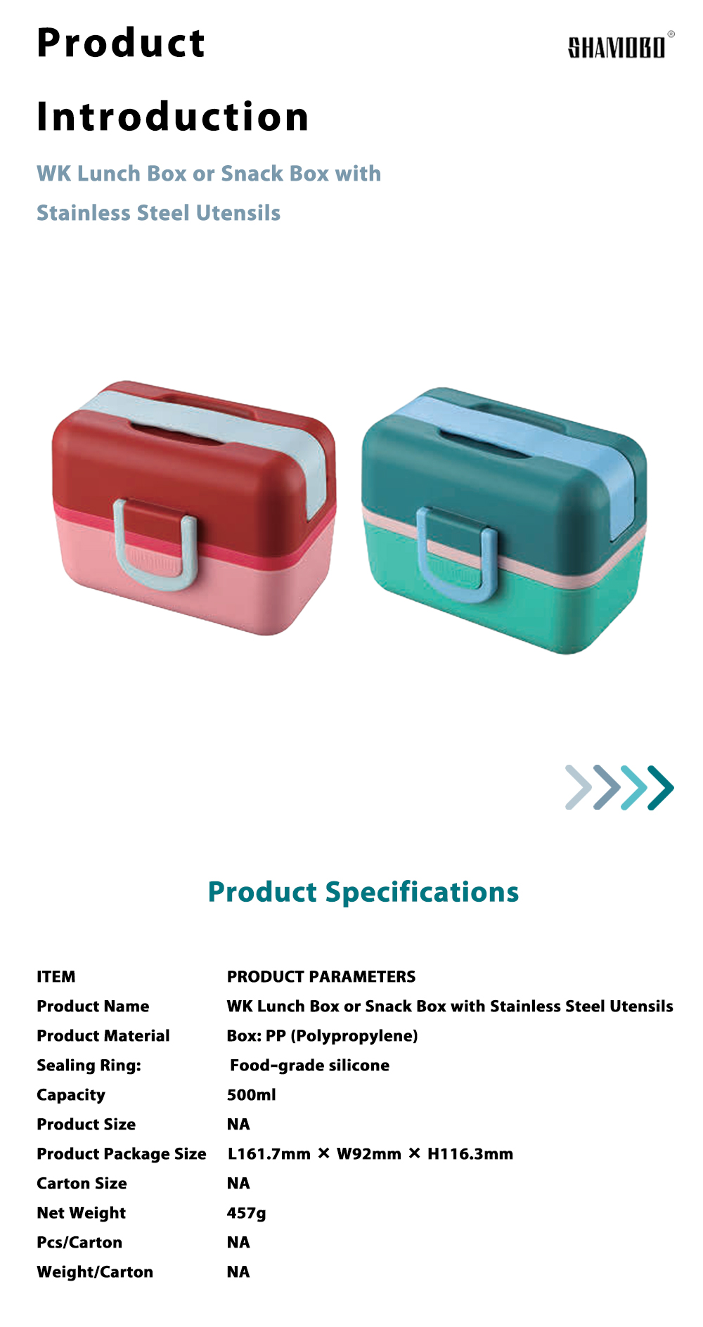 Boîte à lunch portable avec couverts en acier inoxydable x Portable Lunch Box With Stainless Steel Cutlery x