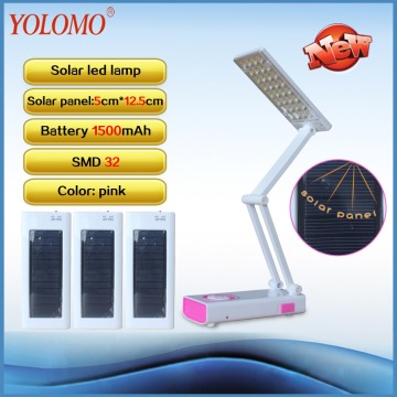 new led solar rechargeable book lamp