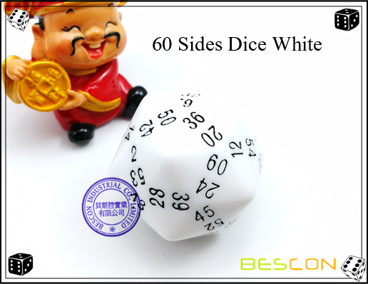 60 lados dados blanco 60 Sides Dice White