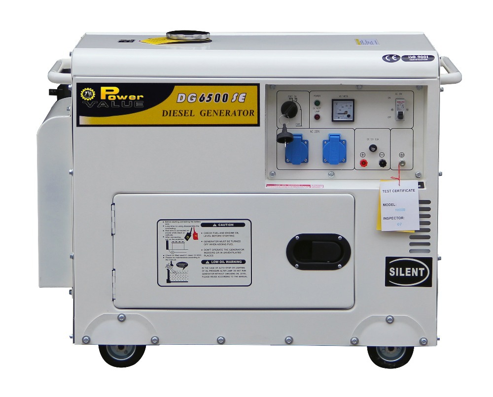 Silent Type China 5kw 5kva Silent Diesel Generator Price For Sale(ZH6500DGS)