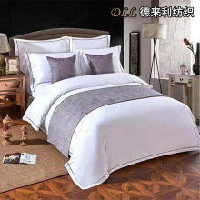 Luxury White & Grey Bordered Bed Linen Set