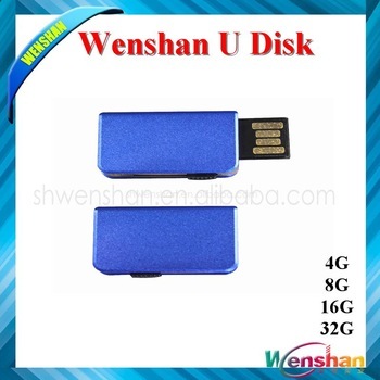 ultra thin aluminum usb, pull and push usb memory