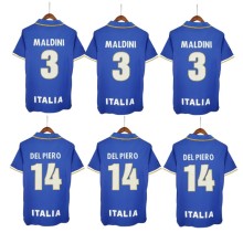 Retro 1996 Italy Men's Soccer Jersey Del Piero Quality Football Shirt