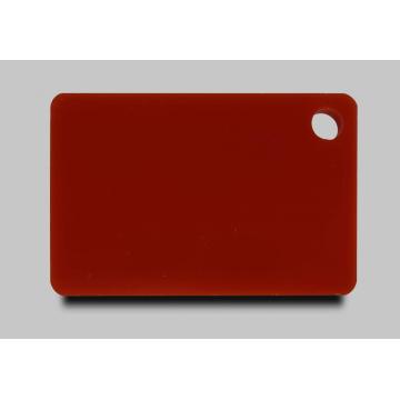 Feuilles acryliques coulées rouge 50% translucide