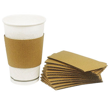 Eco friendly cold drink hot drink cardboard paper hand protection cup sleeve printing