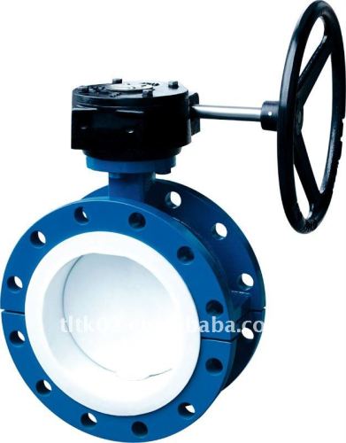 eccentric soft seat manual butterfly valve