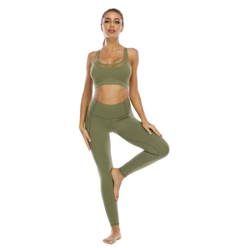 Two Piece Yoga Bernapas Set Latihan Cepat Kering