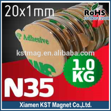 N45 adhesive disc neodymium magnet