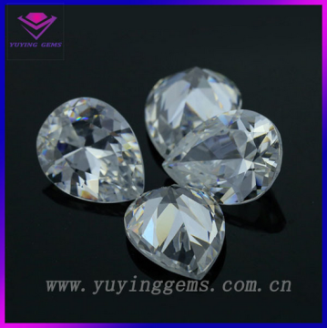China Popular Drop Earring CZ Pendant Pear Clear Zirconia Wholesale